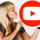 girl with youtube icon