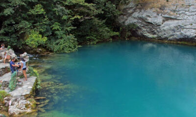 Blue lake in Abkhazia