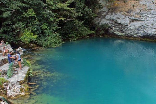 Blue lake in Abkhazia