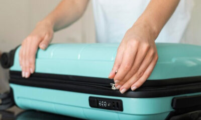 How to open a combination lock on a suitcase?