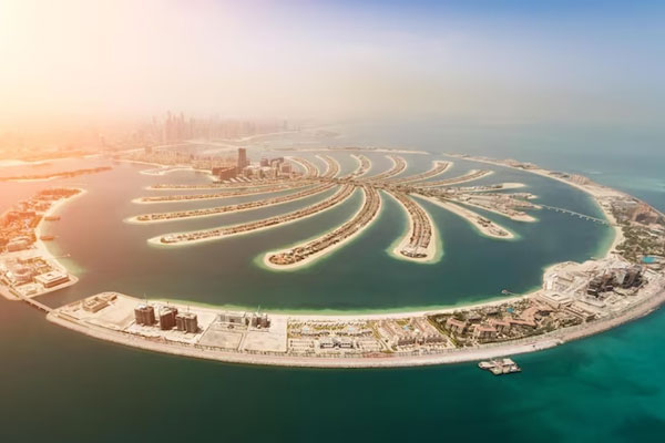 Palm Jumeirah Island in Dubai